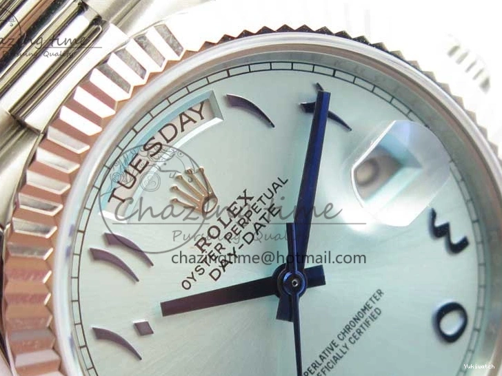 Bracelet Dial Fluted A2813 Markers Day SS Date 40mm Maker Bezel Best On SS Edition BP Arabic Blue 0727